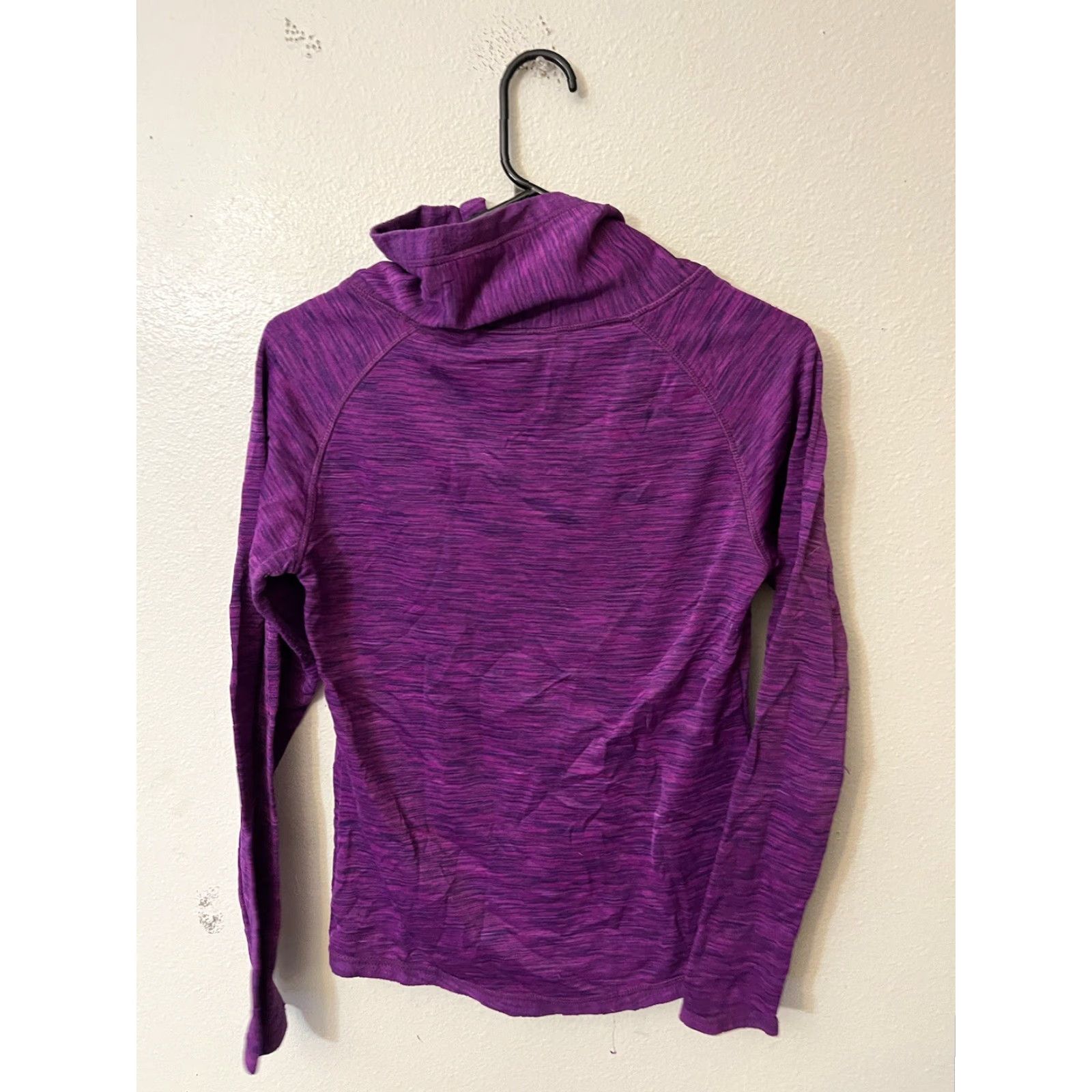 Avalanche Avalanche Women's Sweater Purple Fleece High Neck Long Sleeve Size S Pullover Casual Outdoors Reflects Solid Pattern Fall Winter Size S / US 4 / IT 40 - 3 Thumbnail