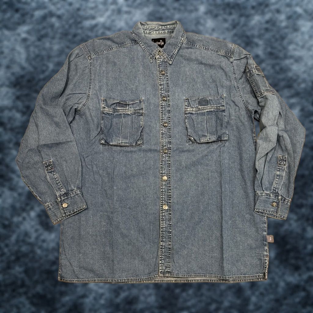 Levi's VINTAGE Levi's Denim Cargo Pocket Button Shirt Fits Mens 2XL Blue Jeans Shirt Levis Vtg Regular Long Sleeve Button-Up Collared Size US XXL / EU 58 / 5 - 1 Thumbnail
