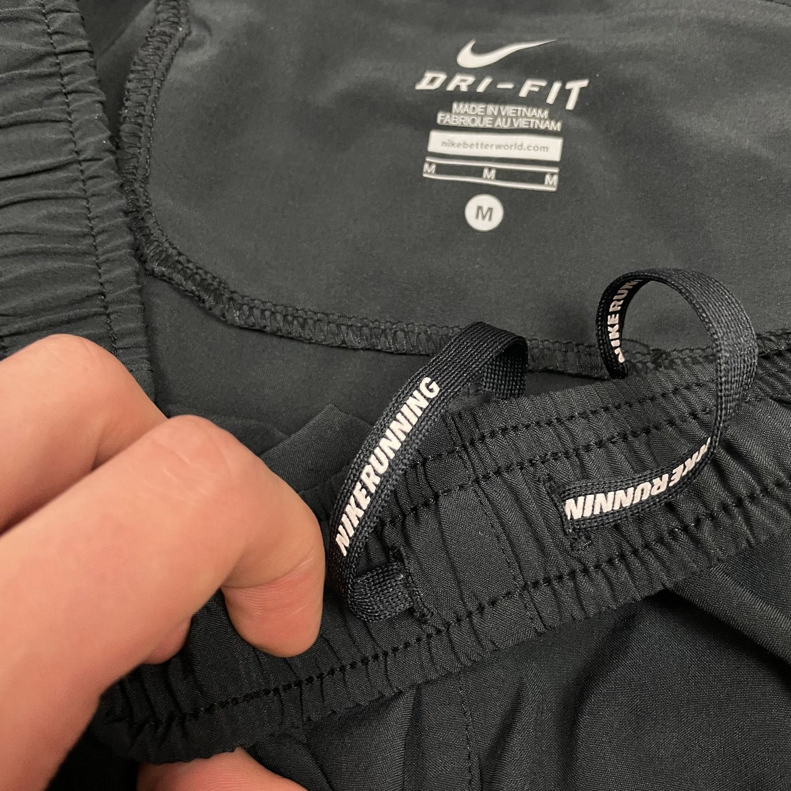 Nike × Vintage Nike Dri-Fit Womens Black Swoosh Ankle Zip Woven Pant Medium Size 30" / US 8 / IT 44 - 8 Thumbnail