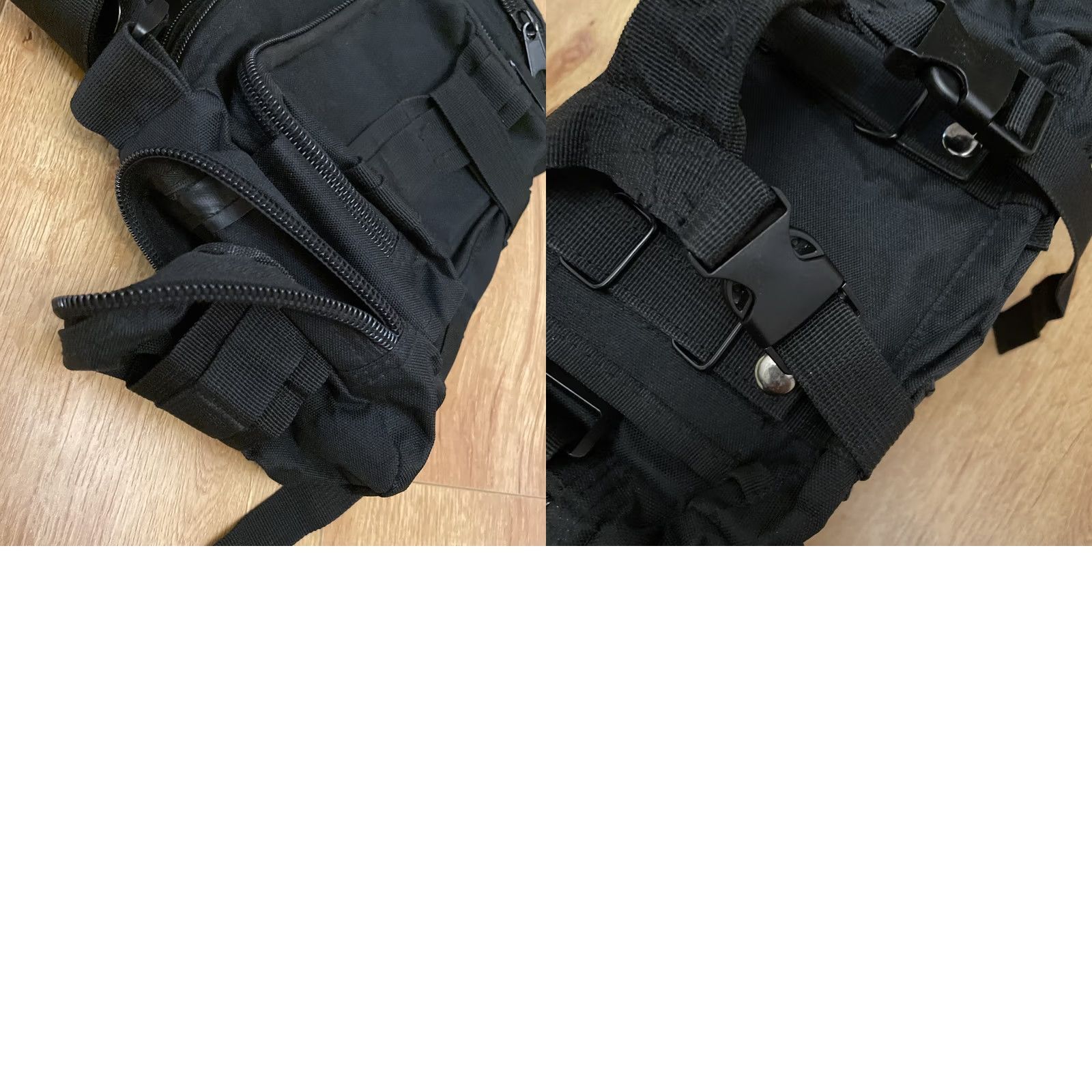 Vintage Tactical Black Waist Fanny Pack Pouch Zip Compartments Unisex Military Belt Bag Water Resistant adjustable Strap Phone Pocket Sport Outdoor Men Size ONE SIZE - 9 Thumbnail