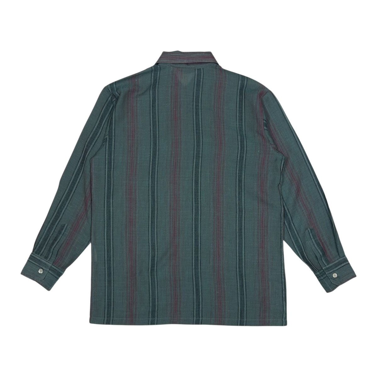 Other Talk Green Plaid Stripe Button Up Longsleeves Shirt Size US L / EU 52-54 / 3 - 2 Thumbnail