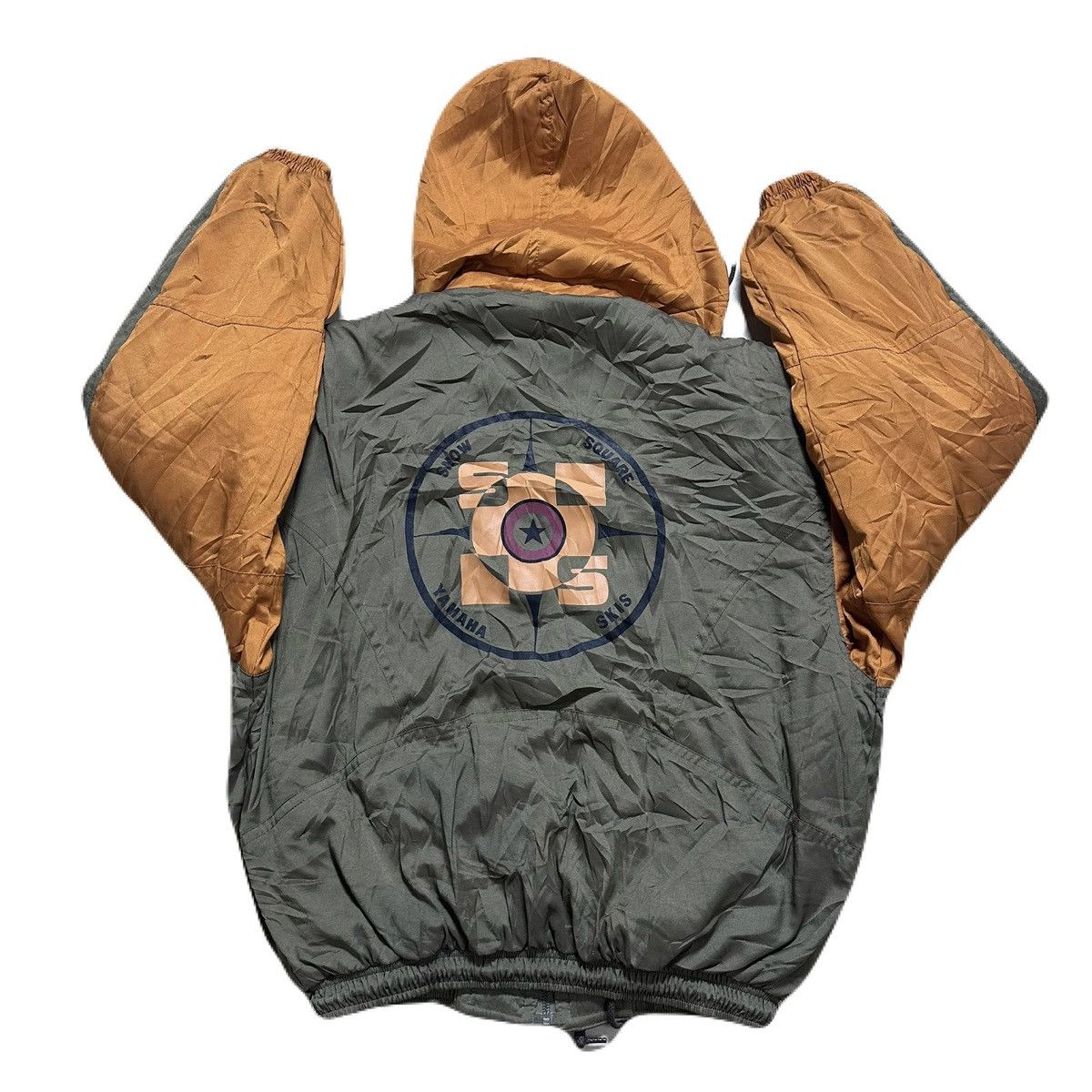 Yamaha Vintage YAMAHA SNOW SQUARE SKIS Bomber Hooded Jacket Size US M / EU 48-50 / 2 - 5 Thumbnail
