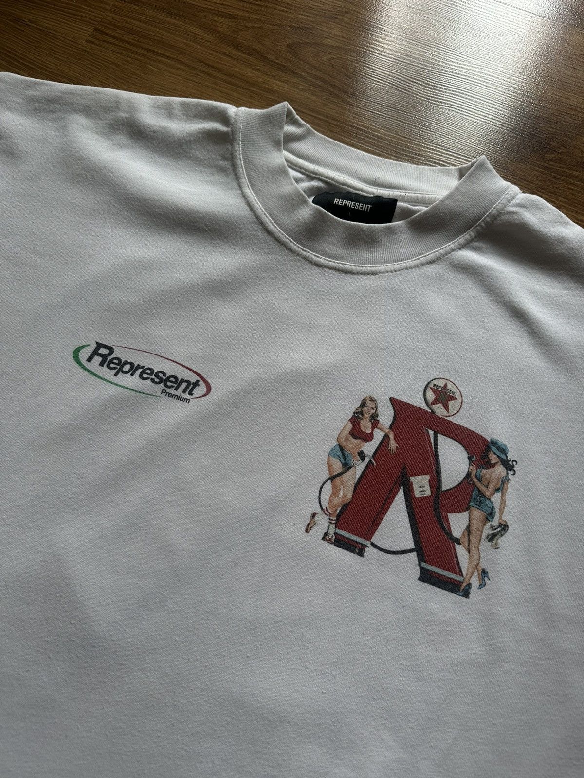 Designer × Represent Clo. Represent High Octane Gasoline Girls Logo T-Shirt Tee Size US L / EU 52-54 / 3 - 4 Thumbnail