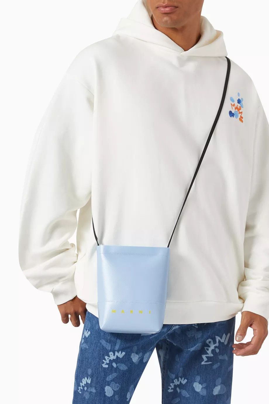 Marni o1f1d3z0825 Size: OS / Crossbody Bag in Coated Canvas Blue Size ONE SIZE - 2 Thumbnail
