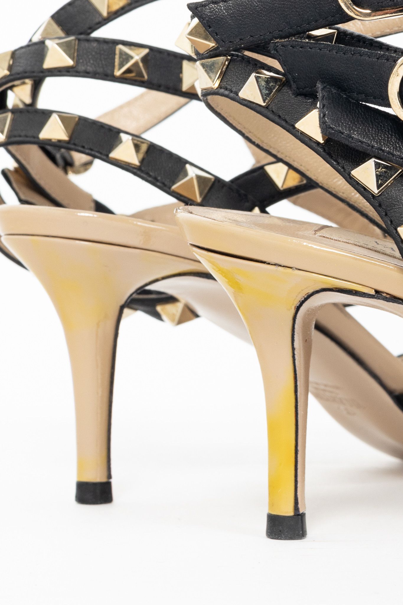 Valentino Valentino Garavani Rockstud 65 Patent Leather Caged Heels Size US 7.5 / IT 37.5 - 9 Thumbnail