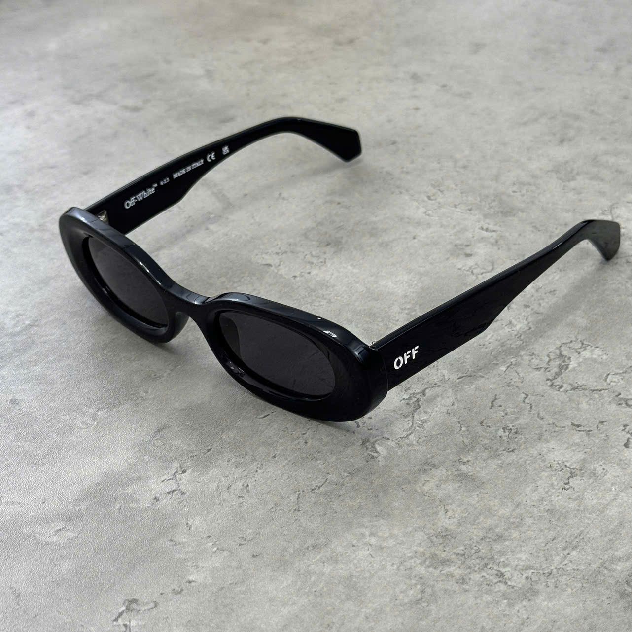 Off-White OFF WHITE Amalfi Oval-Frame Sunglasses BLACK Size ONE SIZE - 1 Thumbnail