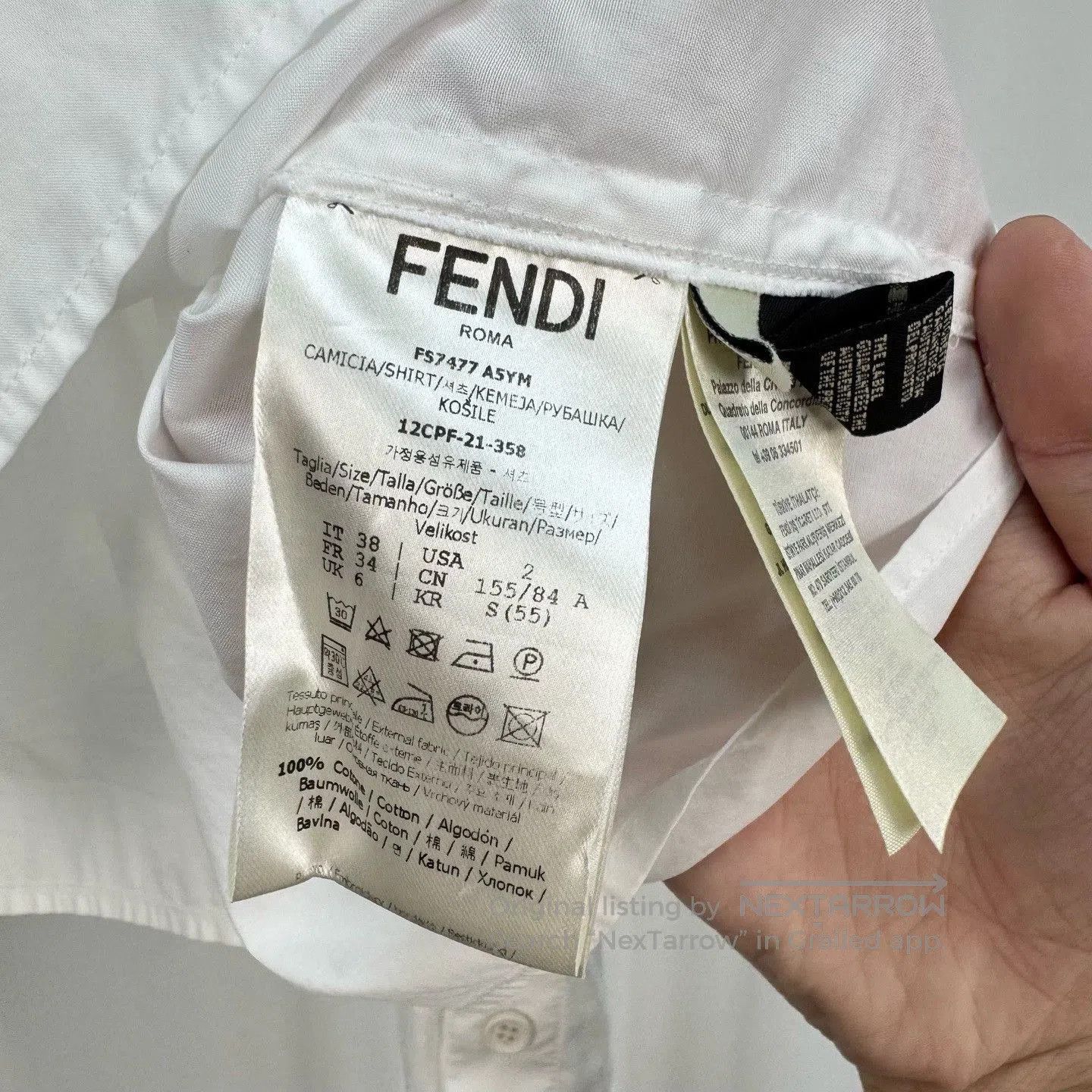 Fendi Fendi Embroidered Letter Shirt Jacket. Size S / US 4 / IT 40 - 6 Thumbnail