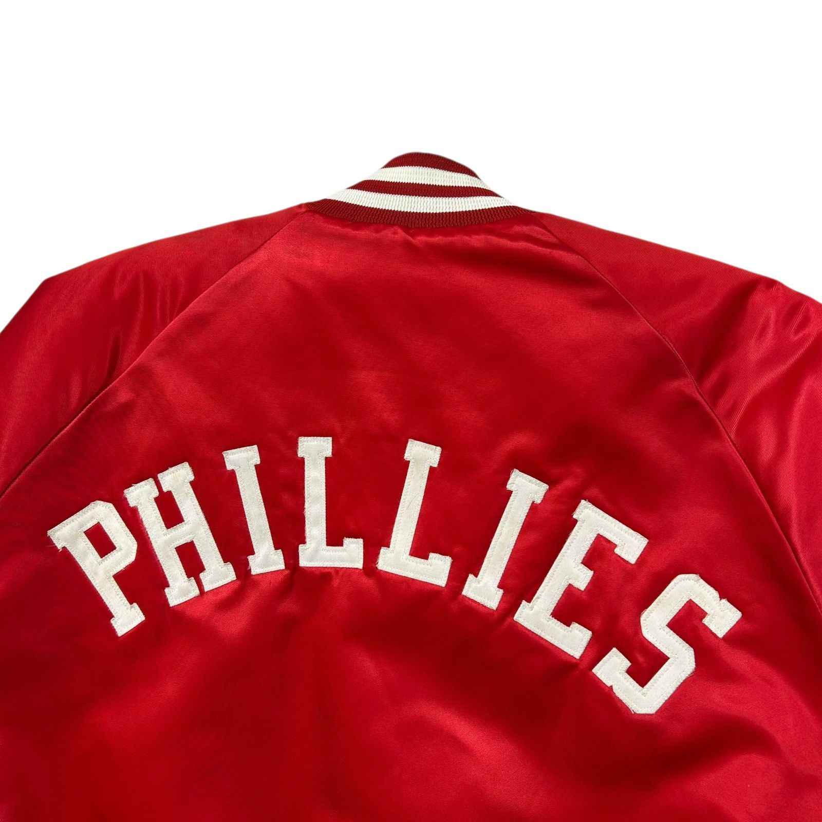 MLB VTG 90s PHILADELPHIA PHILLIES CHALK LINE SATIN JACKET Size US L / EU 52-54 / 3 - 3 Thumbnail