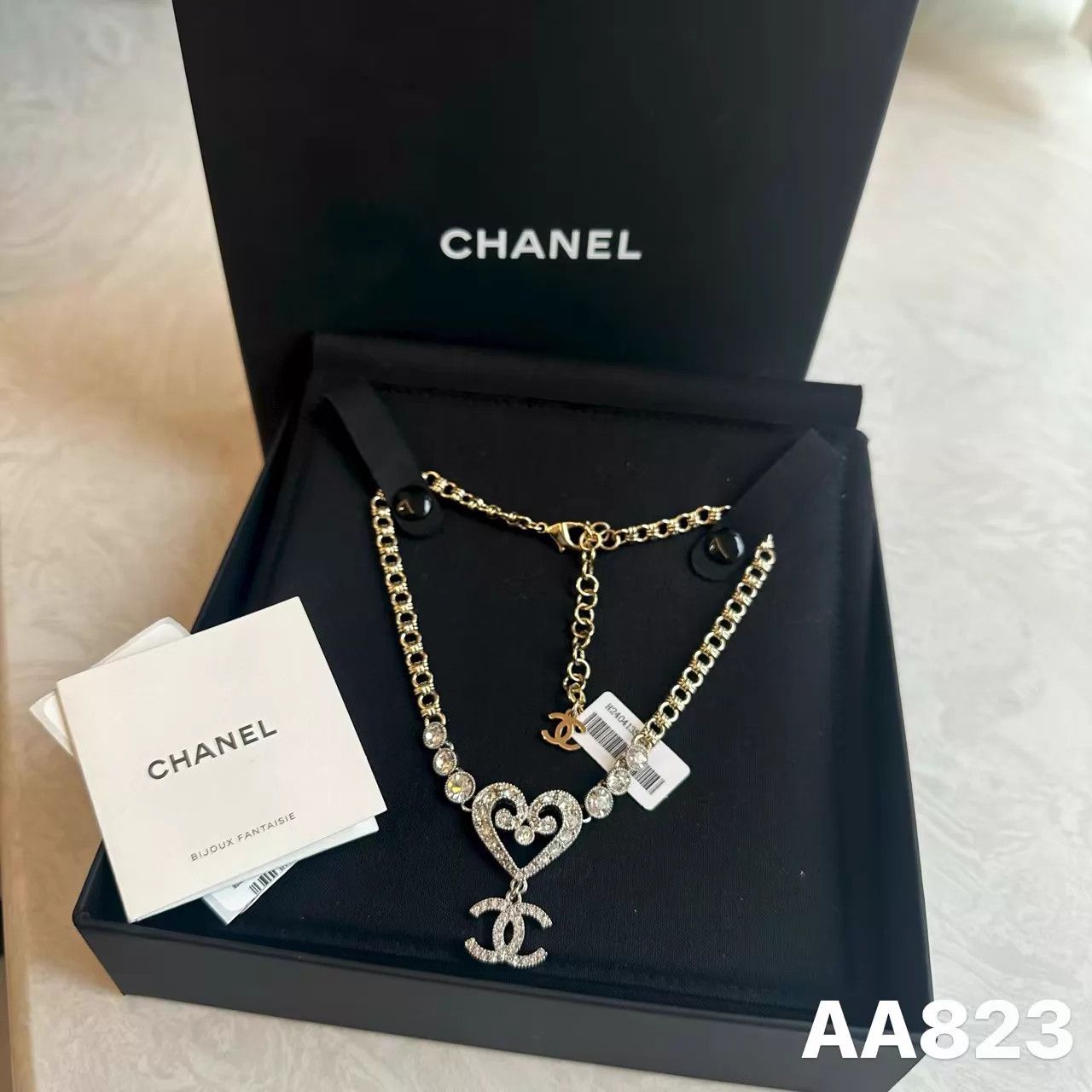 Chanel Chanel 23K FW Silver Hollow Heart Double C Pendant Size ONE SIZE - 1 Thumbnail