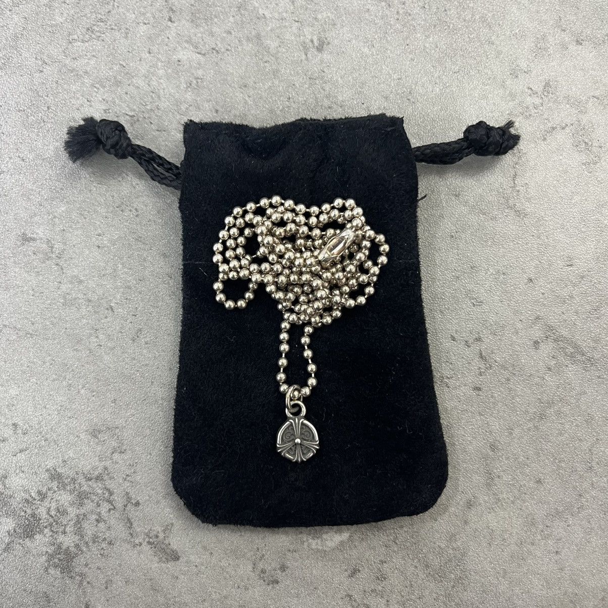 Chrome Hearts Chrome Hearts Peace-Sign Ball Necklace Silver Size ONE SIZE - 1 Thumbnail