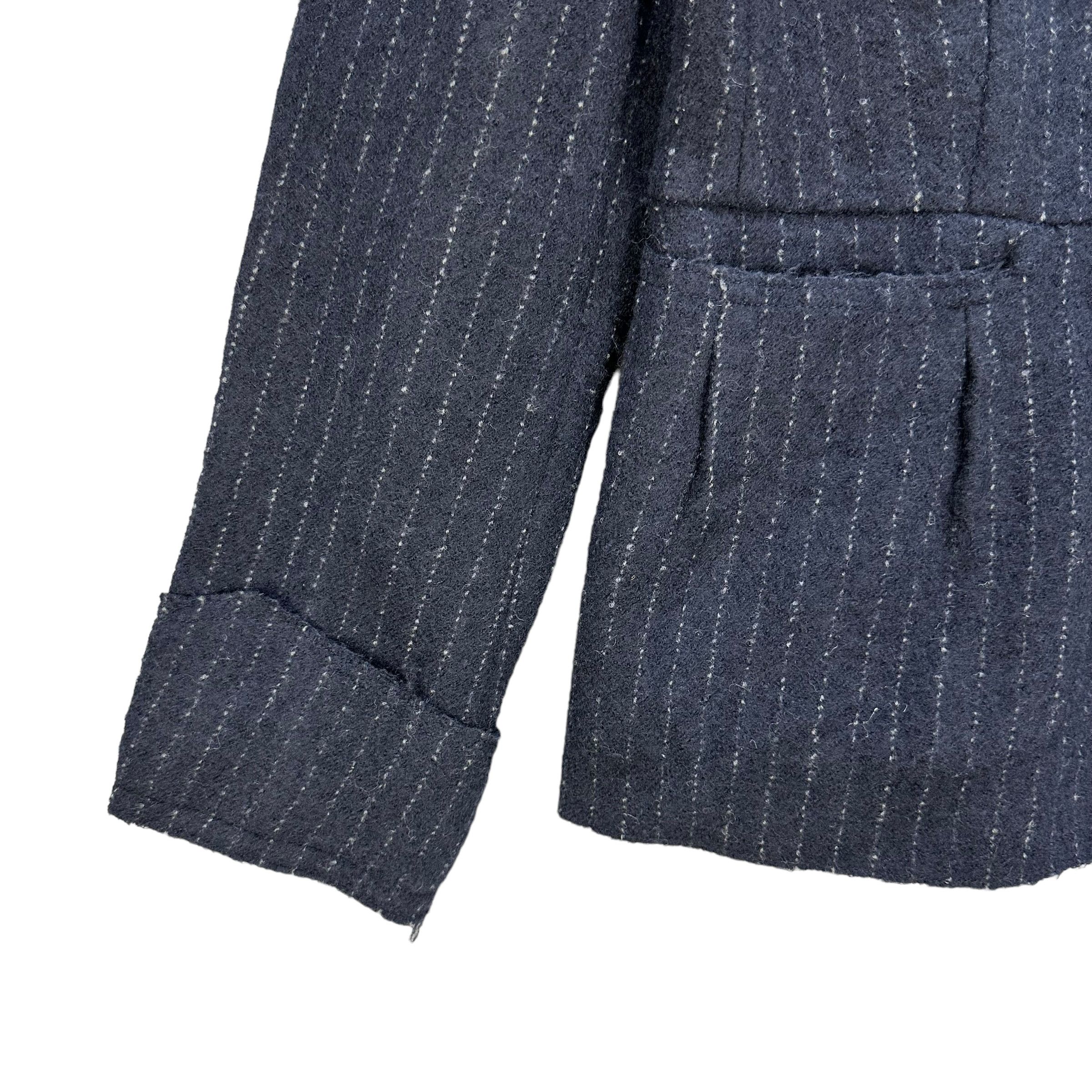 Japanese Brand MINIYU Striped Double Side Button Wool Jacket #A44-1037 Size S / US 4 / IT 40 - 4 Thumbnail