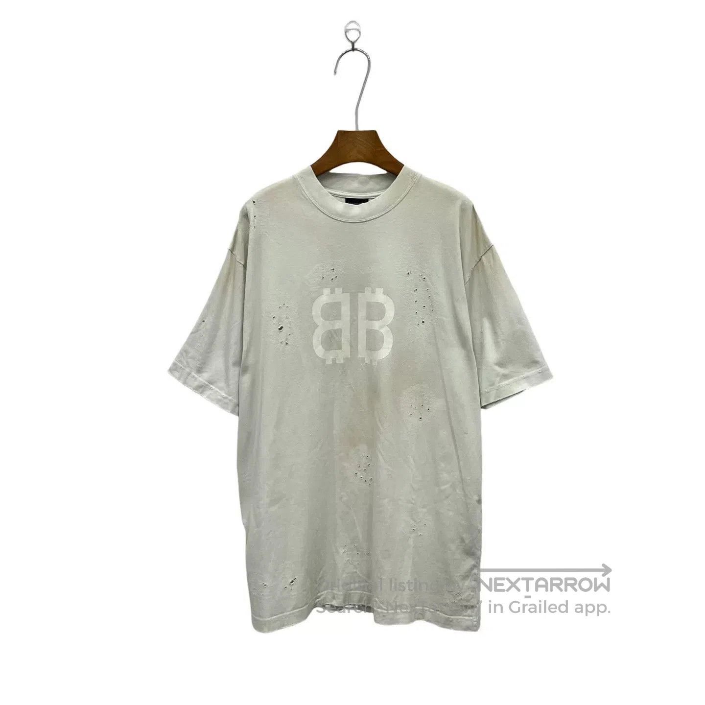 Balenciaga Balenciaga Bitcoin Distressed Short Sleeve. Size US L / EU 52-54 / 3 - 1 Thumbnail