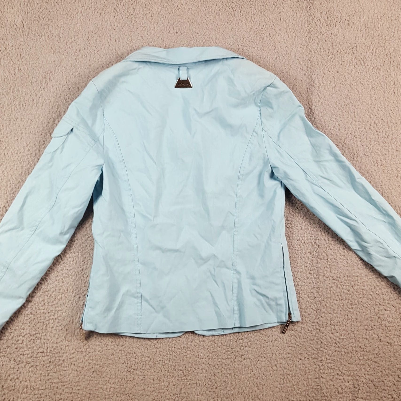 Vintage VINTAGE Jamie Sadock Womens Petite Small Stretch Button Up Windbreaker Jacket Shirt (Windbreaker) Size S / US 4 / IT 40 - 5 Thumbnail
