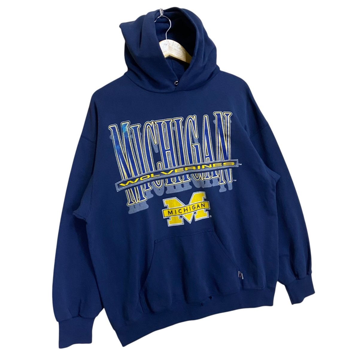 NFL Vintage 90s Michigan Wolverines Big Logo Crewneck Hoodie Size US L / EU 52-54 / 3 - 2 Thumbnail
