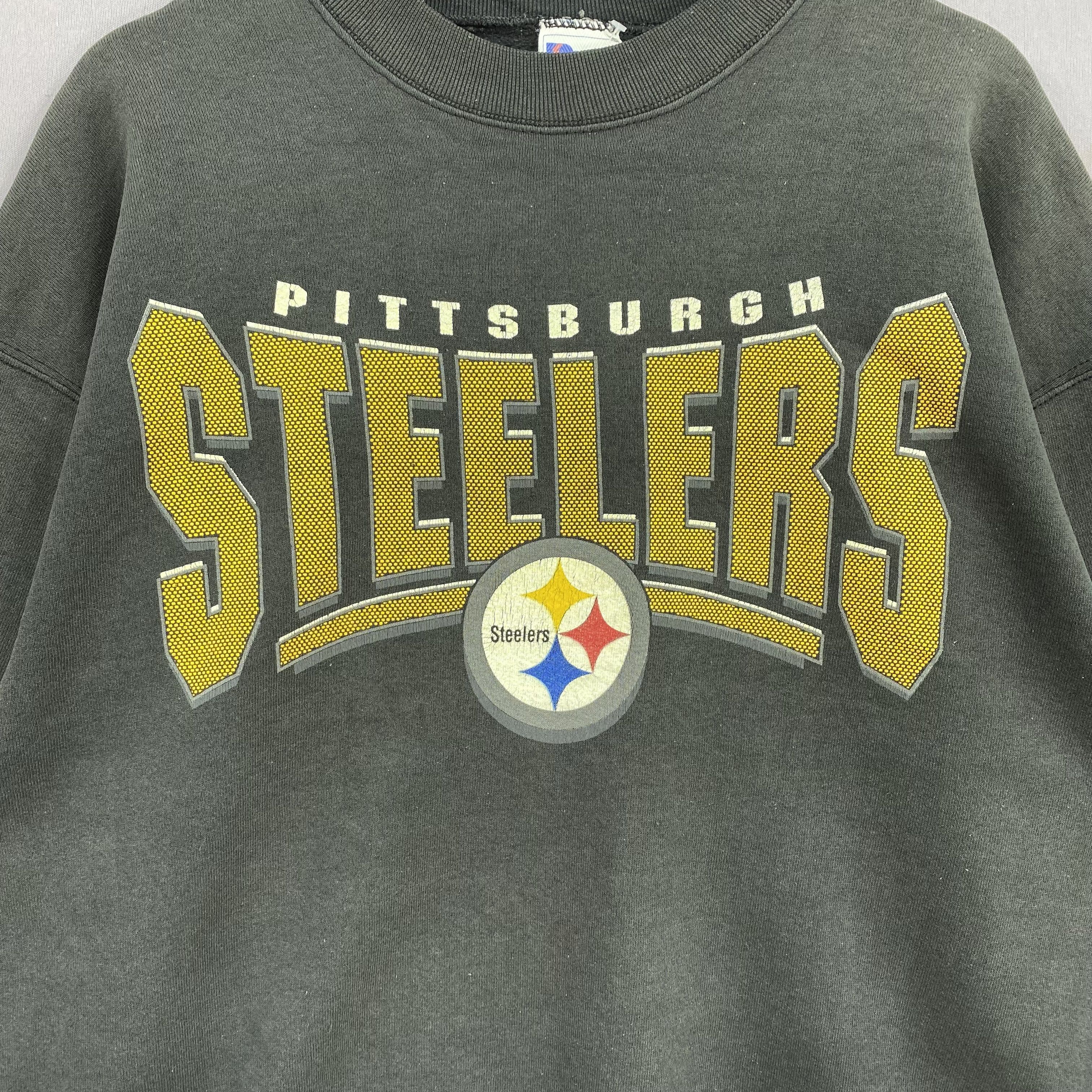 Vintage Vintage 90s Pittsburgh Steelers Sweater NFL Sweatshirt Size US XL / EU 56 / 4 - 4 Thumbnail