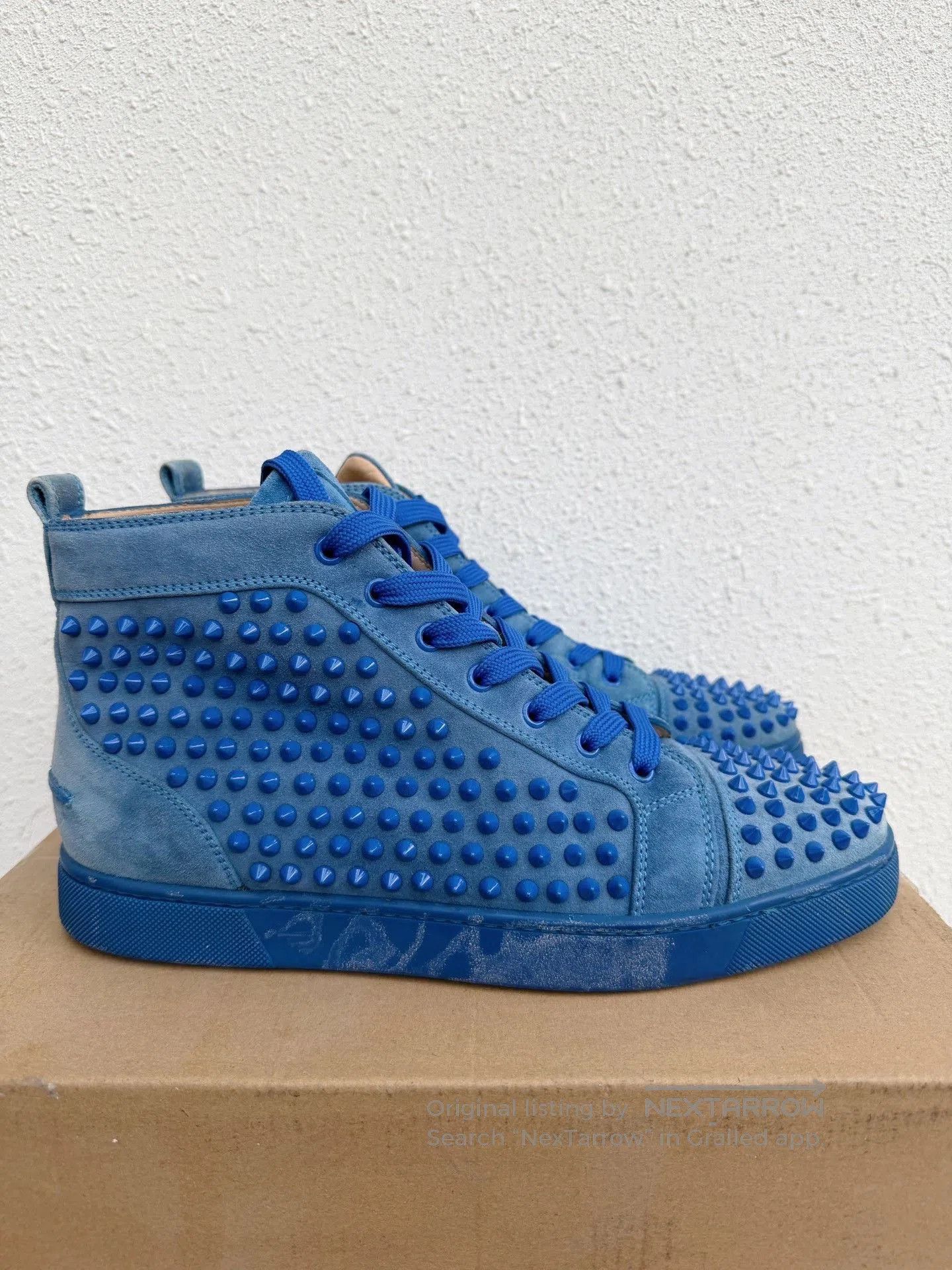 Christian Louboutin Christian Louboutin Suede Studded High-Top. Size US 10 / EU 43 - 1 Thumbnail