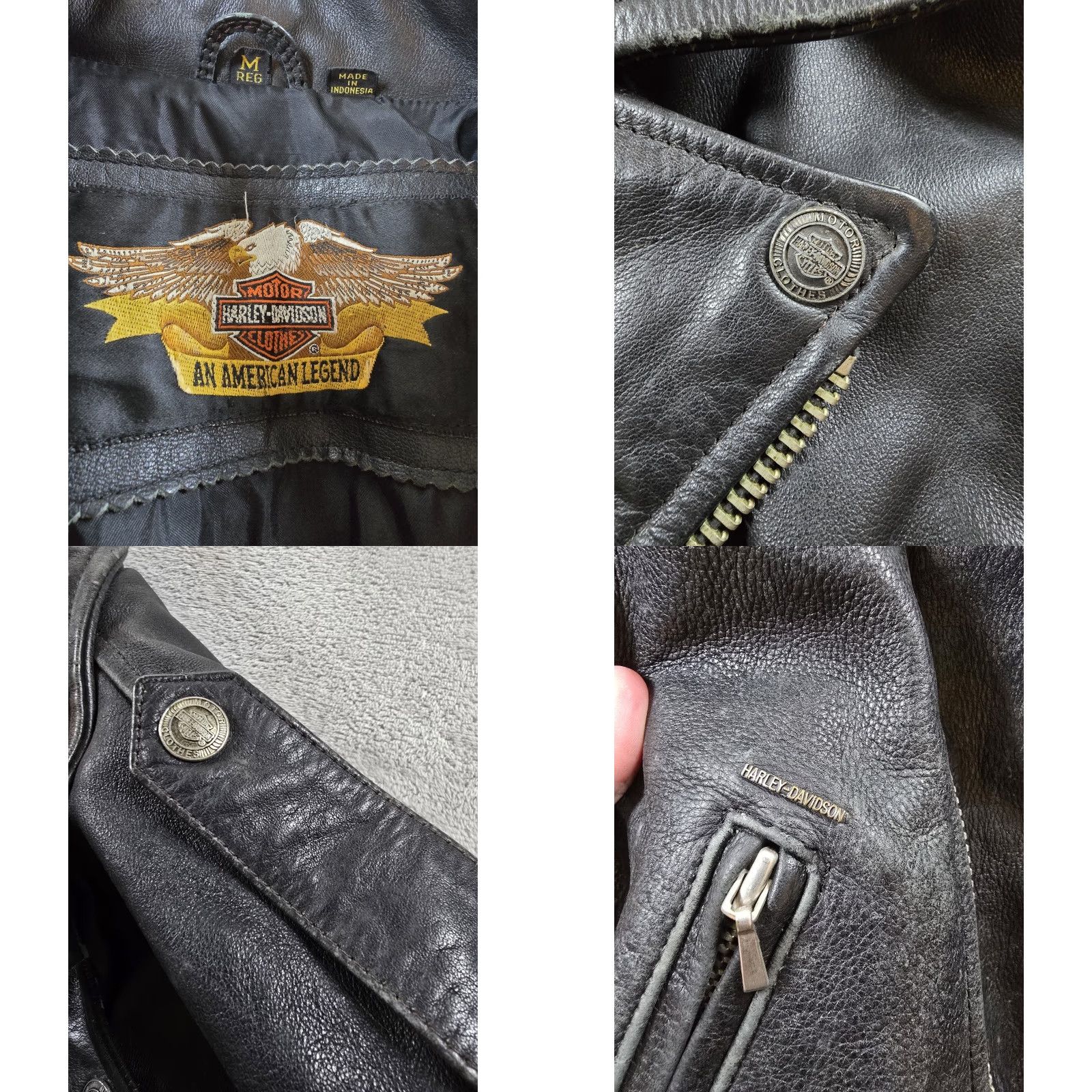 Harley Davidson **Vintage Harley-Davidson Embossed Leather Jacket Mens M Black** User: **Vintage Harley-Davidson Embossed Leather Jacket M Black** Size US M / EU 48-50 / 2 - 8 Thumbnail
