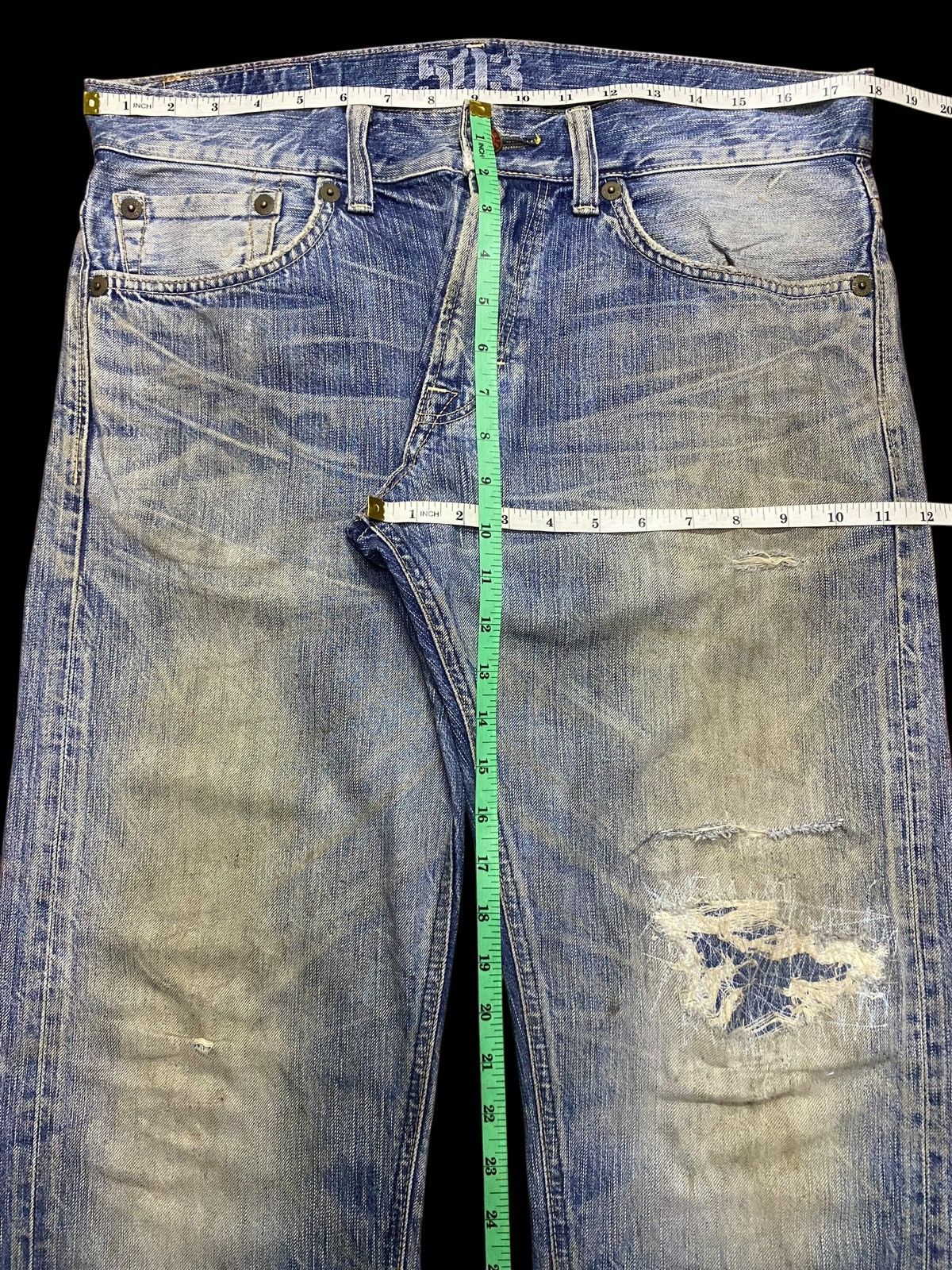 Edwin Vintage Edwin 503 Grunge Distressed Loose Jeans Size US 36 / EU 52 - 13 Thumbnail