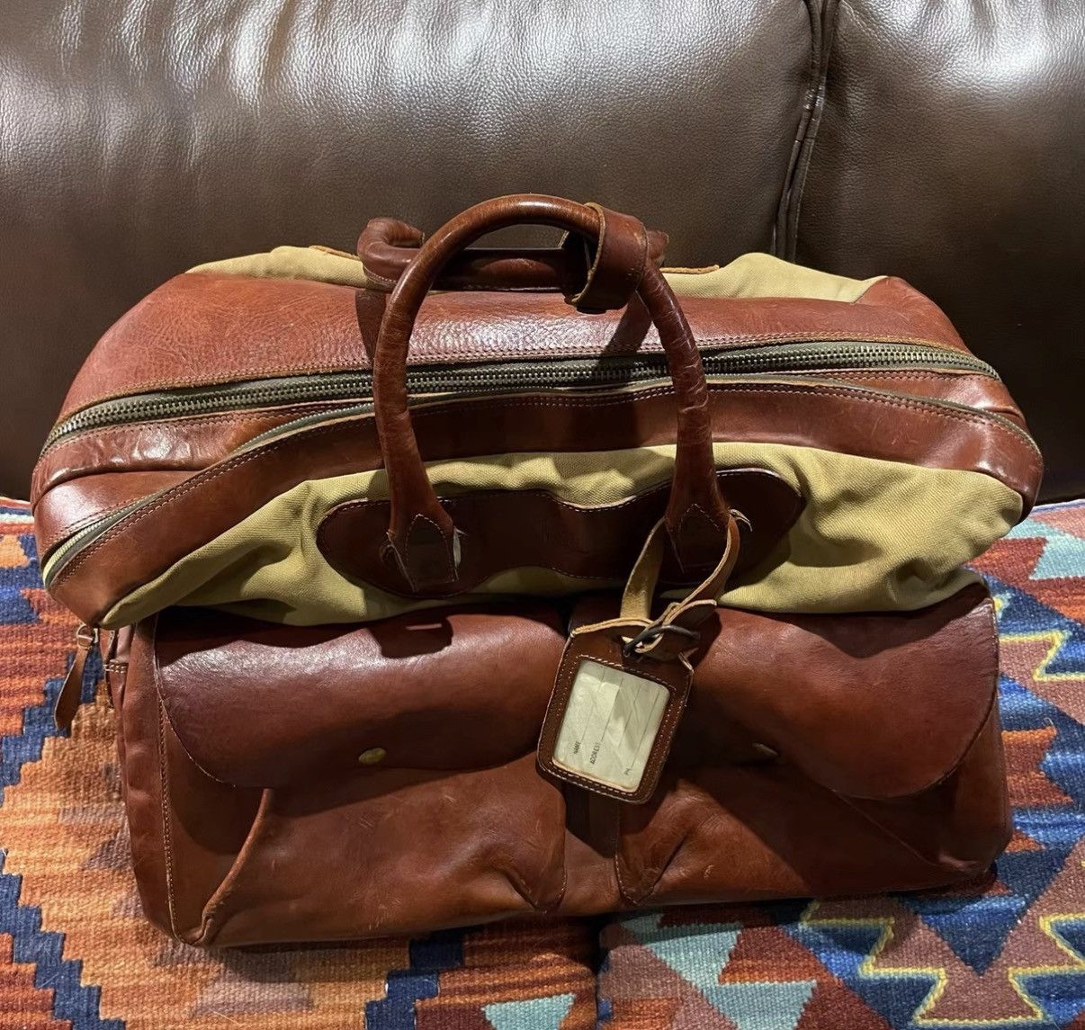 RRL Ralph Lauren RRL Ralph Lauren Double RL Italian Made Travel Bag K22 Size ONE SIZE - 2 Thumbnail