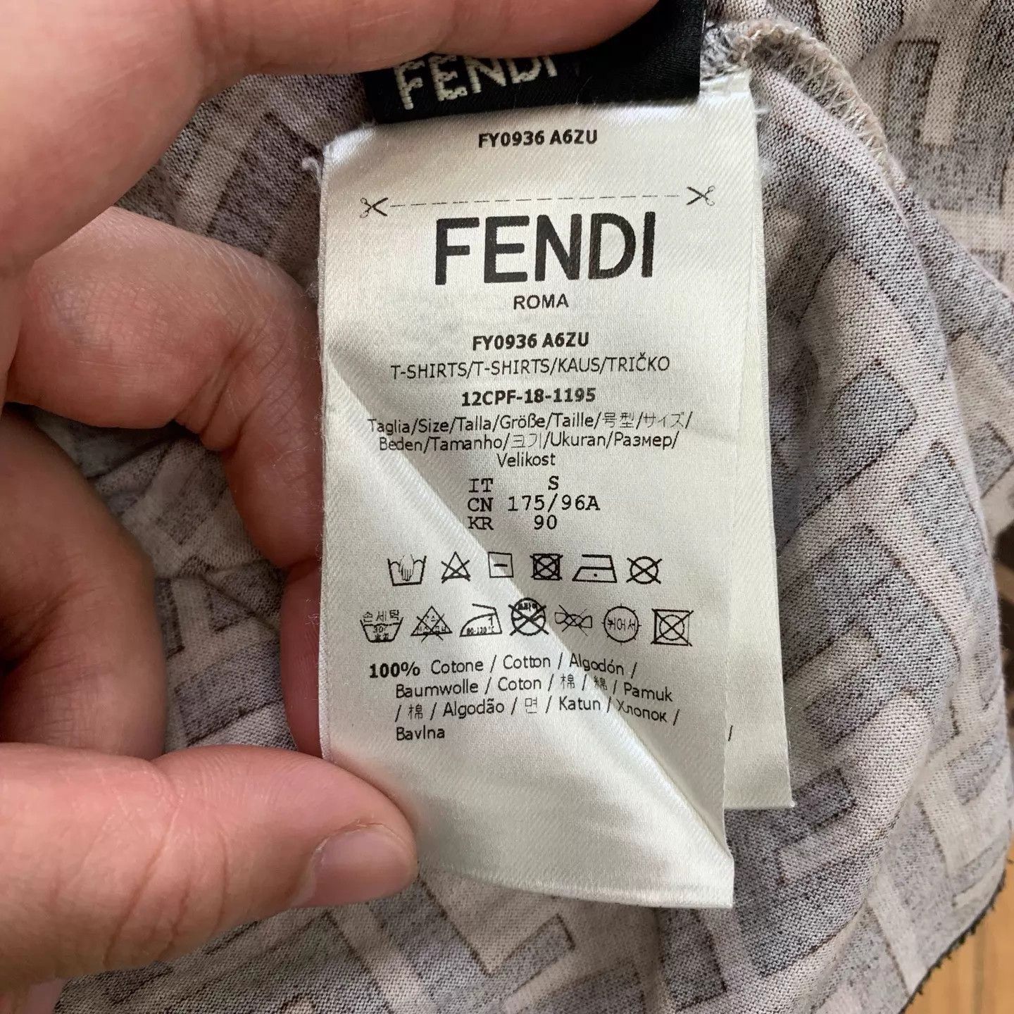Fendi Fendi FF Monogram Brown Short Sleeve T-Shirt S 95 New Size US S / EU 44-46 / 1 - 5 Thumbnail