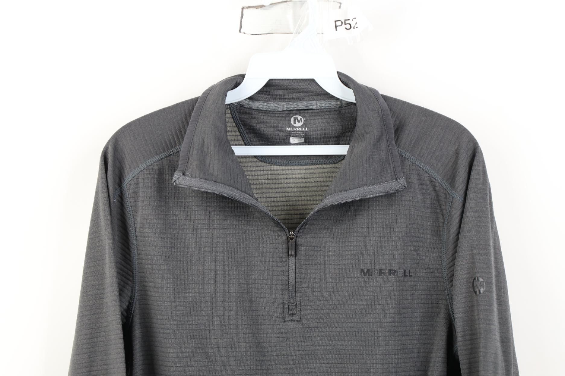 Merrell Merrell Ribbed 1/4 Zip Pullover Trekking Jacket Top Gray Size US S / EU 44-46 / 1 - 2 Thumbnail