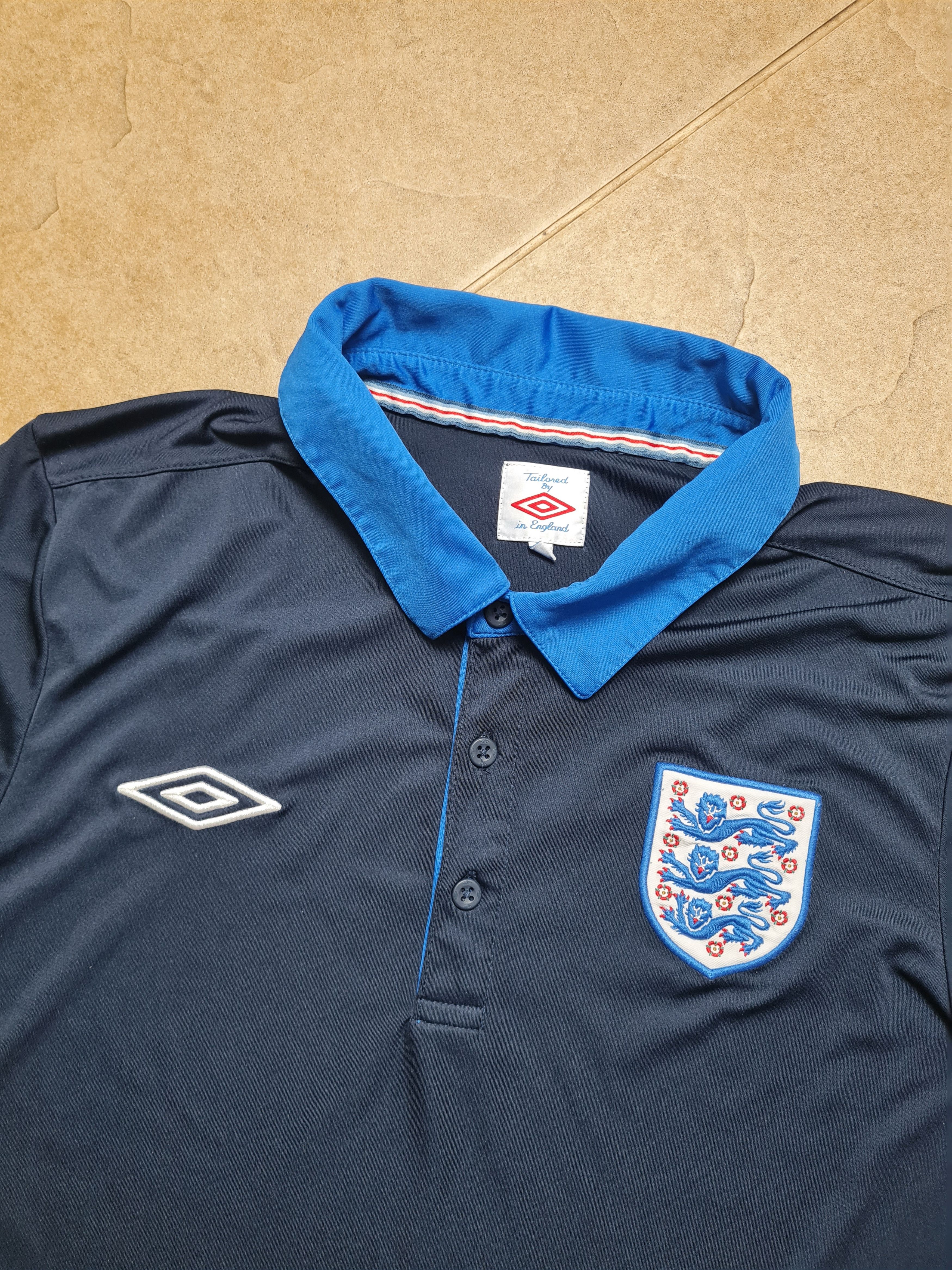Umbro England Umbro Away Shirt 2012 Polo Soccer Jersey Three Lions Size US M / EU 48-50 / 2 - 3 Thumbnail