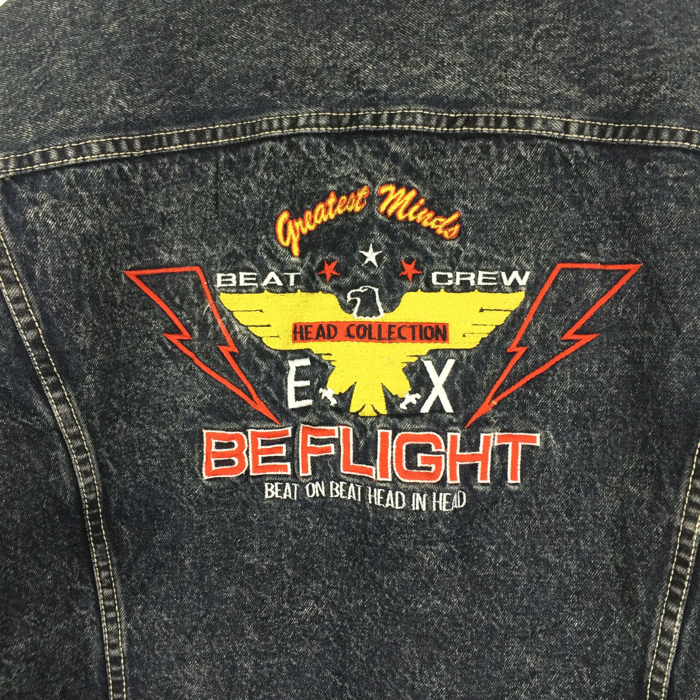 Vintage Z1 VTG EXPRESS HEAD COLLECTION SHERPA TRUCKER DENIM JACKET Size US XL / EU 56 / 4 - 4 Thumbnail