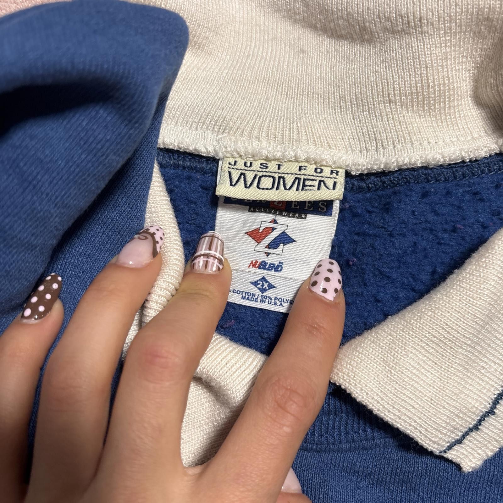 Jerzees vintage mock neck cottage core sweatshirt Size XXL / US 16-18 / IT 52-54 - 5 Thumbnail