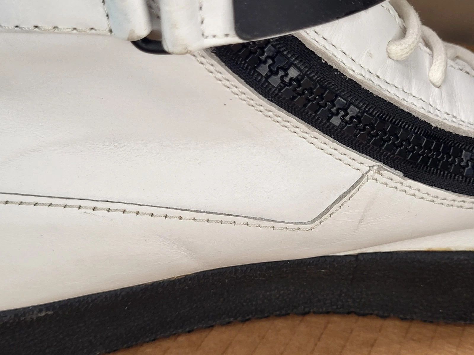 Giuseppe Zanotti Giuseppe Zanotti White Leather High Top Sneakers Dbl Zippers Size US 15 / EU 48 - 10 Thumbnail