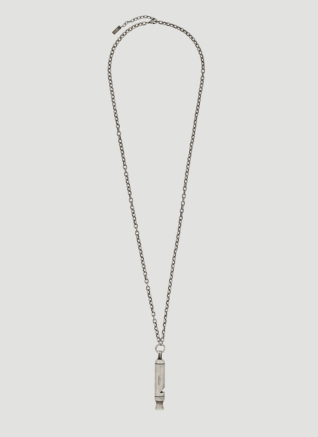 Saint Laurent Paris o1s1wg111224 Size: OS / Long Whistle Charm Necklace Silver Size ONE SIZE - 1 Thumbnail