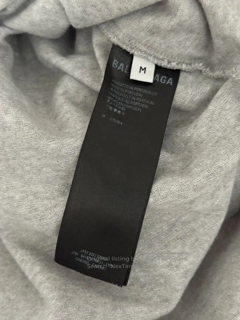 Balenciaga Balenciaga Gray Embroidered Cola T-shirt. Size US M / EU 48-50 / 2 - 5 Thumbnail