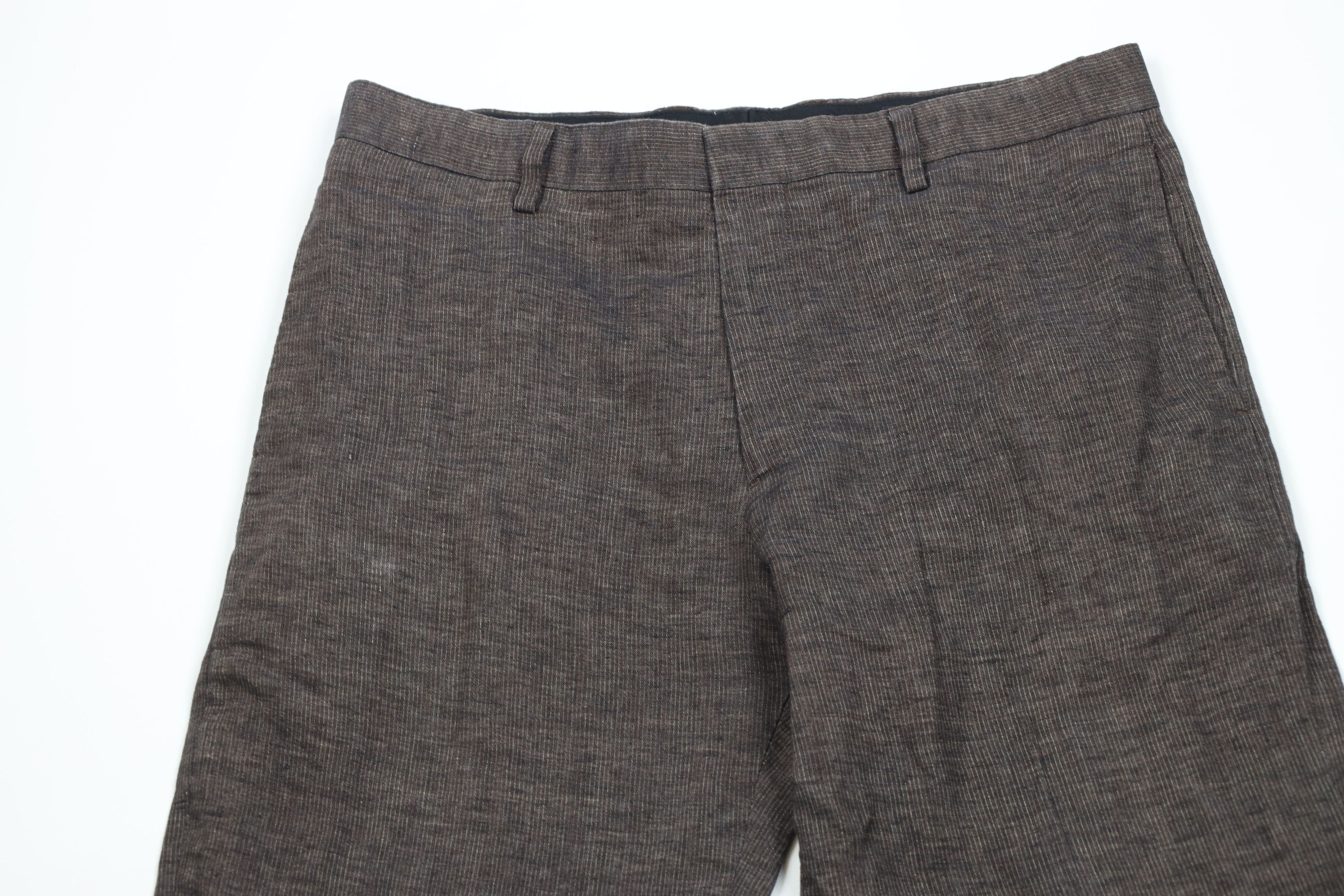 Banana Republic Vintage Y2K Banana Republic Linen Pinstriped Wide Leg Pants Size US 34 / EU 50 - 2 Thumbnail