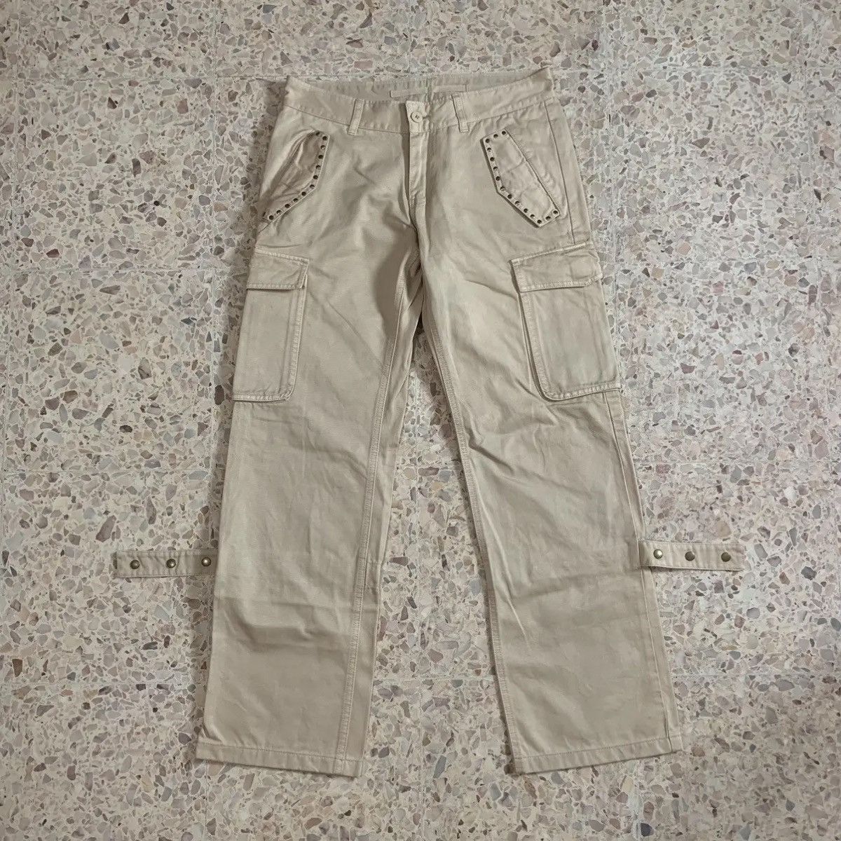 Beauty Beast MEN’s MELROSE UTILITY 31x31 PARACHUTE STUDDED TROUSERS CARGO Size US 31 - 1 Thumbnail