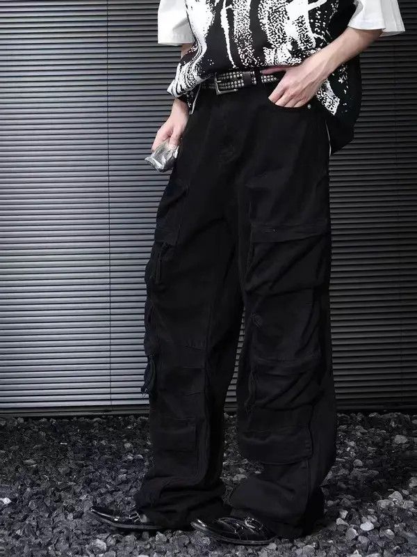 Japanese Brand VIBE Washed street hip hop multi-pocket baggy jeans Size US 32 / EU 48 - 3 Thumbnail