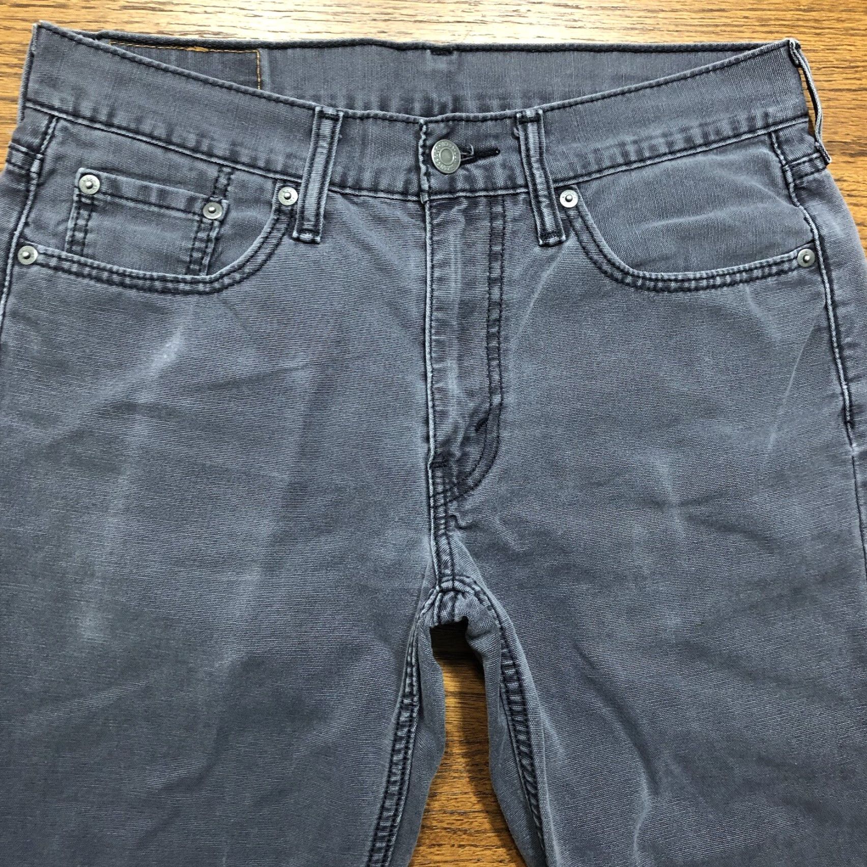 Levi's VINTAGE Levis 514 Straight Denim Gray Jeans Men 30x32 Western City Classic 80s 90s Cowboy USA American Classic Western Rodeo Ranch Mens Size US 30 / EU 46 - 4 Thumbnail
