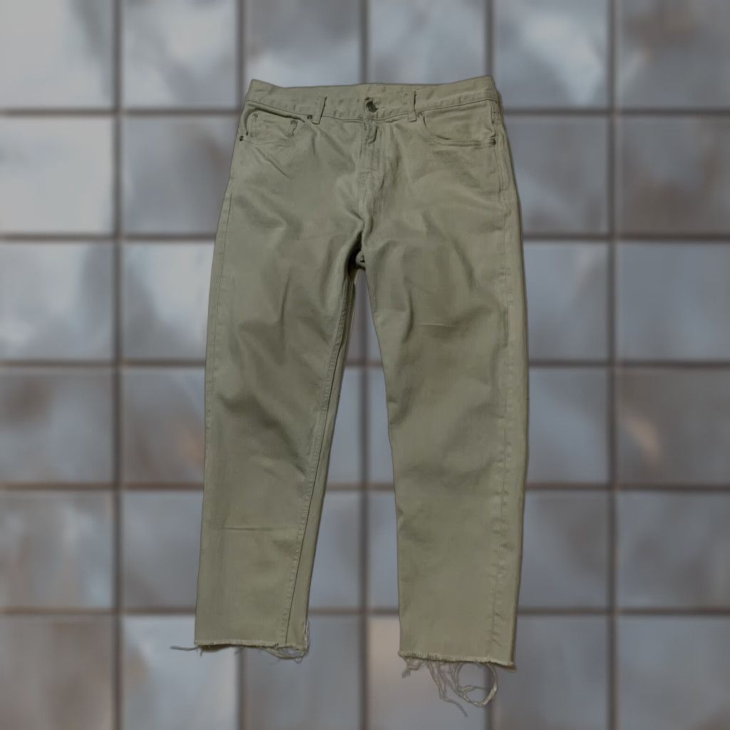 Zara Zara Man The Slim Cropped Pant Raw Edge Distressed Denim Jeans Sz. 32 Size US 32 / EU 48 - 1 Thumbnail