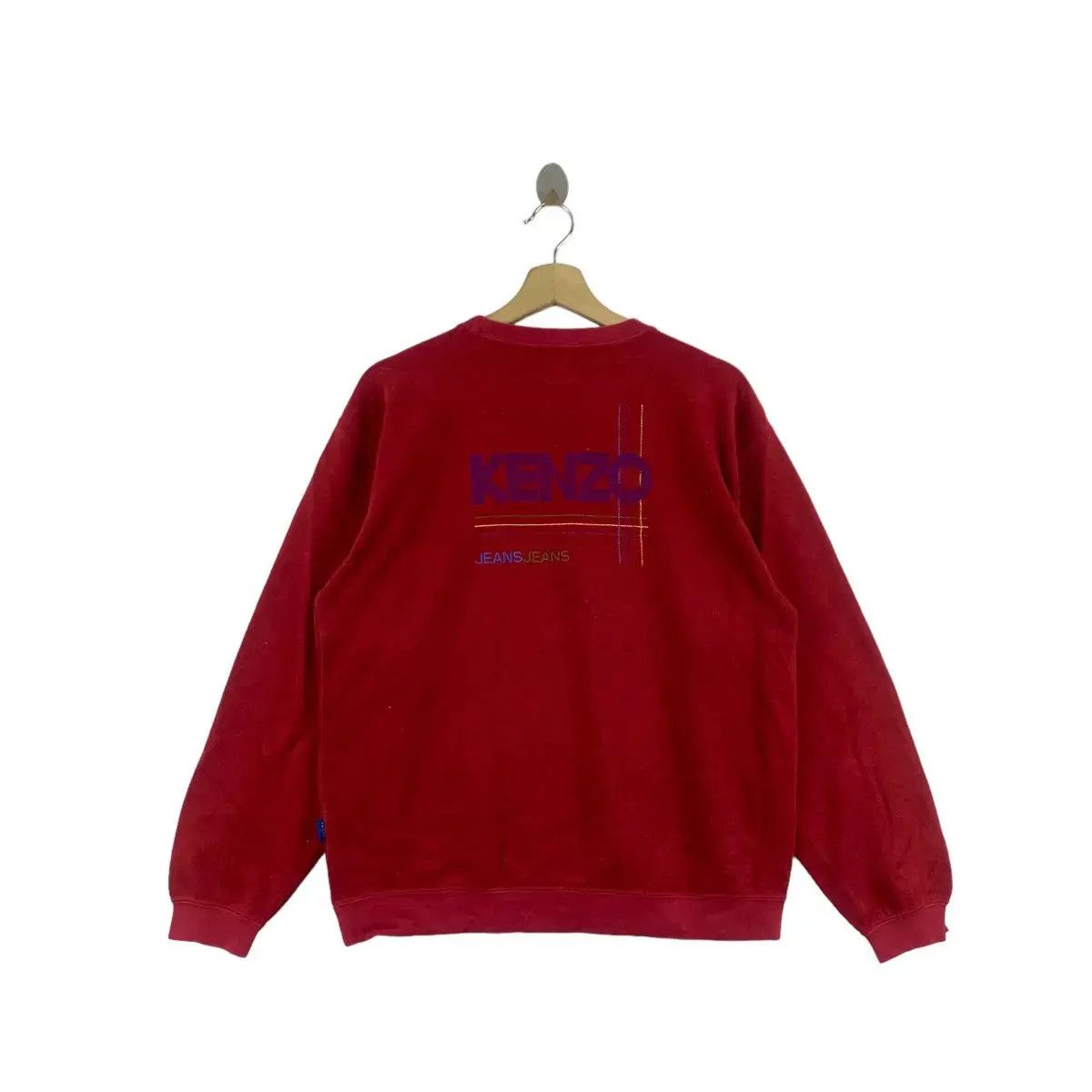 Kenzo Vintage KENZO PARIS JEANS Collection Backhit Logo Sweatshirt Size L / US 10 / IT 46 - 2 Thumbnail