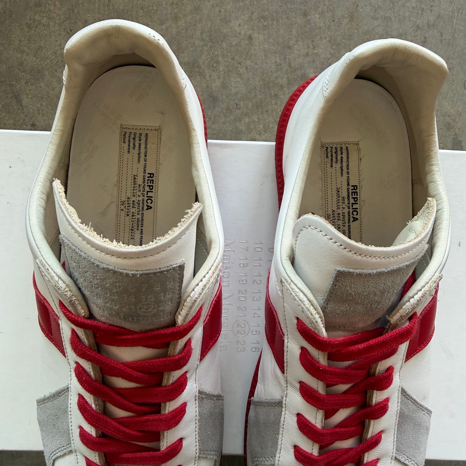 Maison Margiela Maison Margiela Gat Red White Leather Size US 13 / EU 46 - 6 Thumbnail