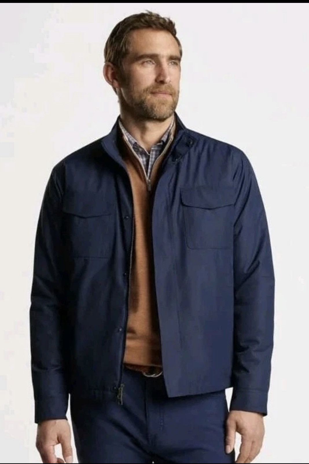 Peter Millar Peter Millar Norfolk Bomber Jacket / MF24Z03 / Navy / 2XL Size US XXL / EU 58 / 5 - 1 Thumbnail