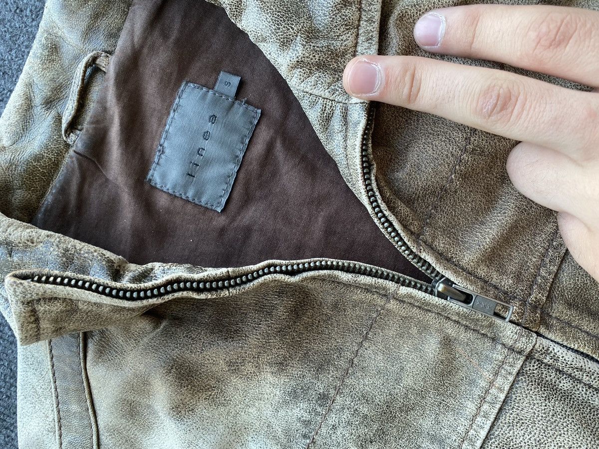 Linea 🔥Opium Punk Gothic Faded Distressed Leather Jacket S emo y2k Size US S / EU 44-46 / 1 - 2 Thumbnail