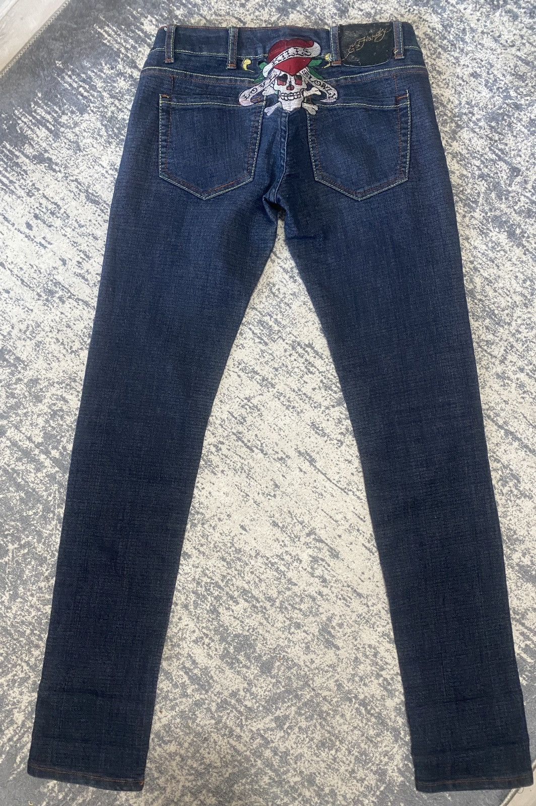 Christian Audigier Ed hardy x christian audiger vintage drip skull in ass jeans Size 29" - 6 Thumbnail