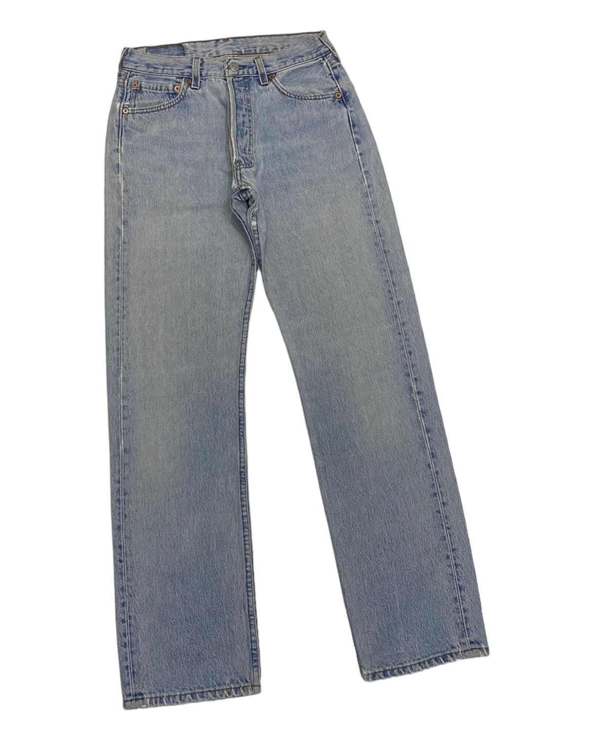 Levi's × Vintage LEVIS 501 MADE IN USA BLUE WASH DISTRESSED DENIM JEANS Size US 27 - 5 Thumbnail