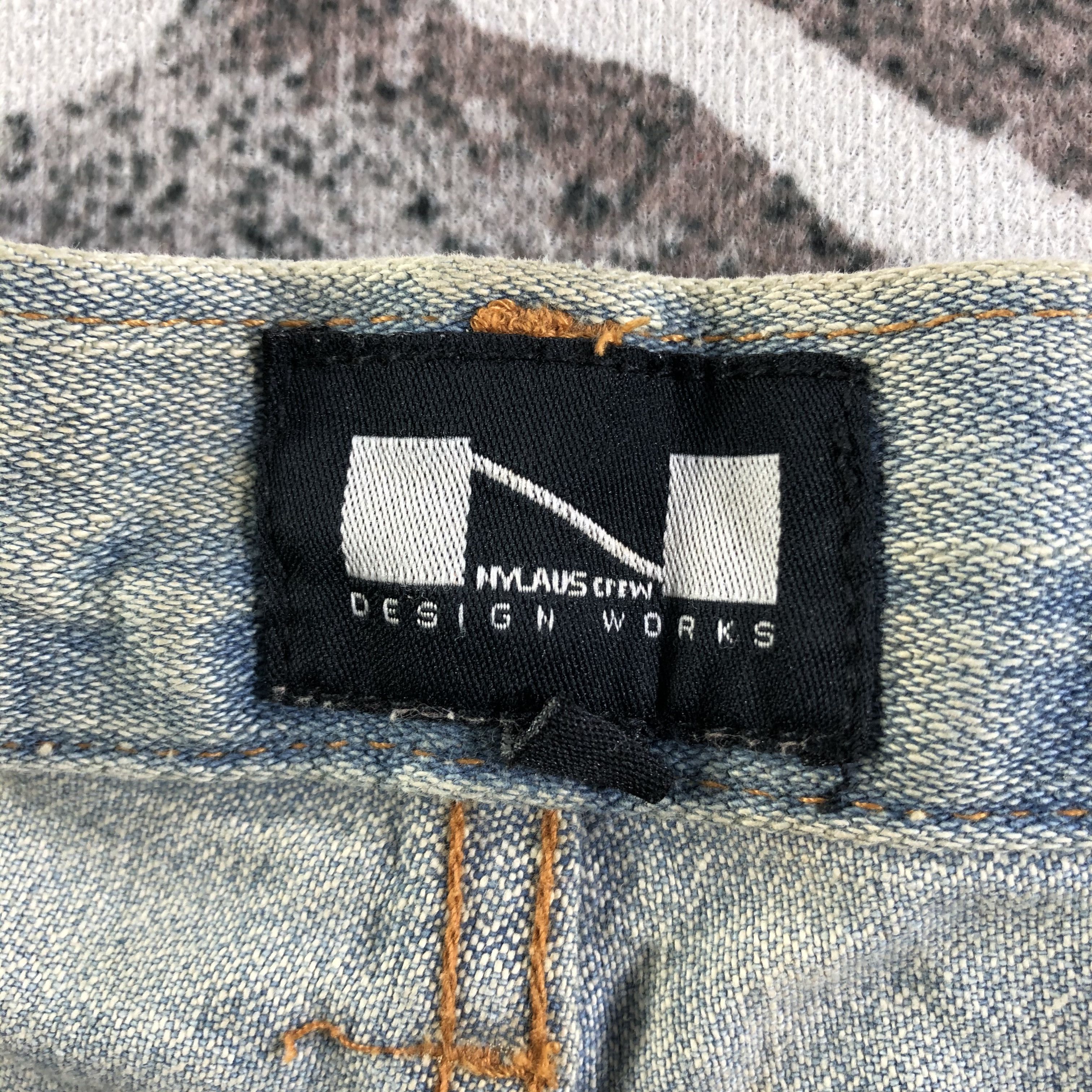 Japanese Brand Nylous Clothing Jeans Ripped Dirty Wash Denim KJ2895 Size US 32 / EU 48 - 9 Thumbnail