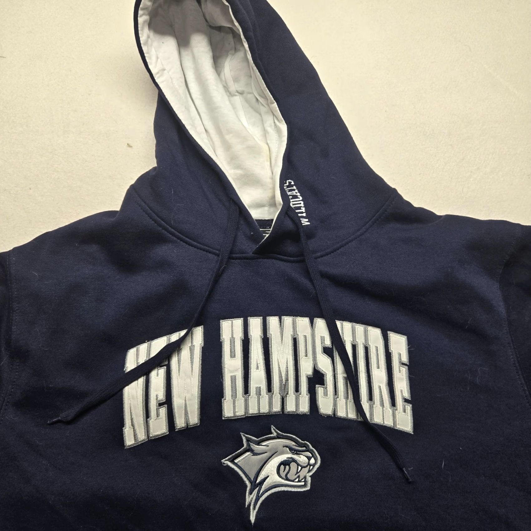 Vintage US Apparel Hoodie Adult XL Blue Pullover Hooded Sweatshirt Regular Fit Logo Graphic Print Pockets Hooded Sweatshirt White? Size XL / US 12-14 / IT 48-50 - 2 Thumbnail