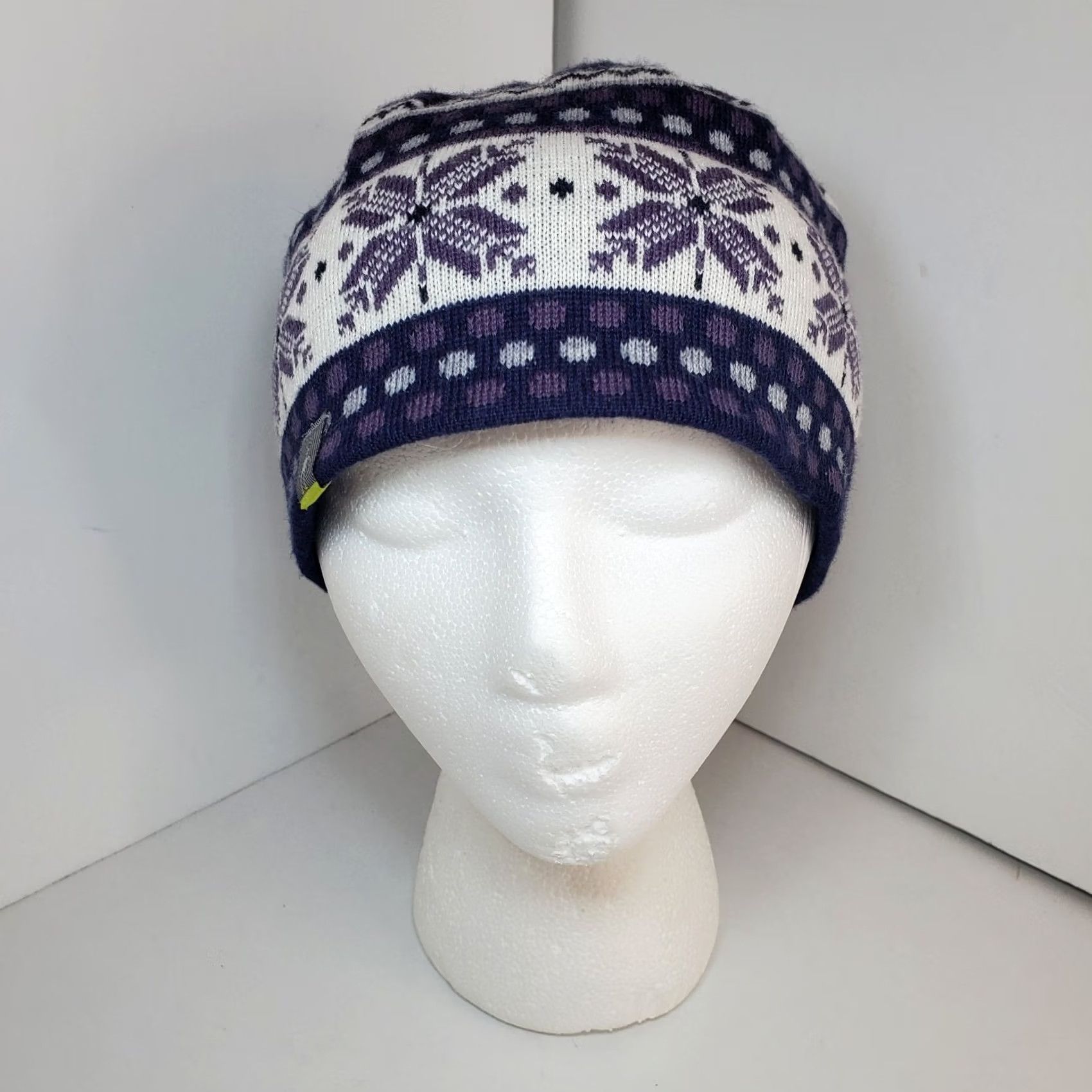 Smartwool Smartwool Nordic Fair Isle Merino Wool Beanie Hat Purple Tassel Pompom Size OS Women Size ONE SIZE - 2 Thumbnail