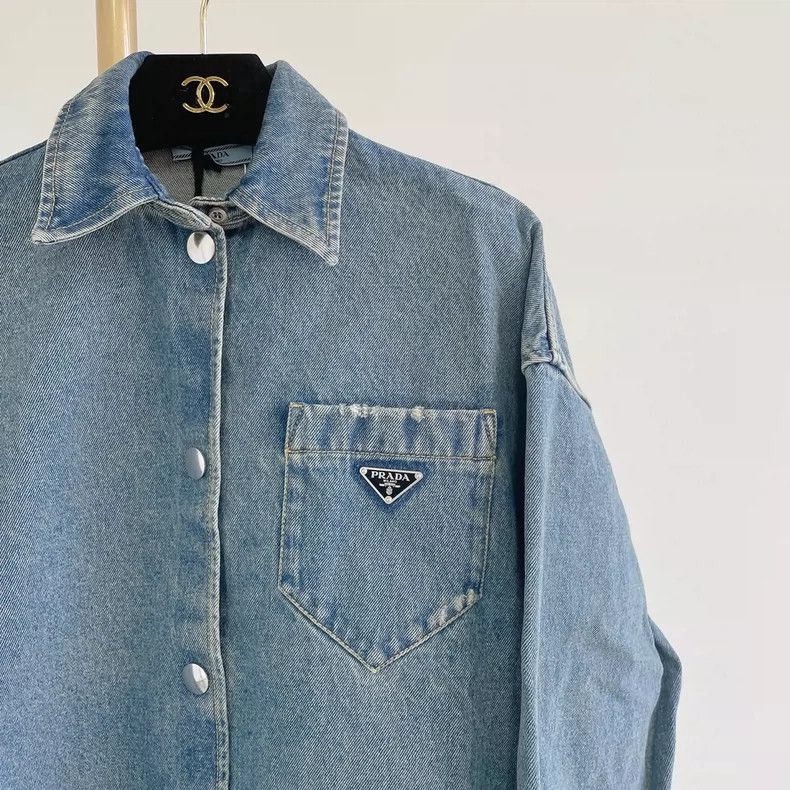 Prada Prada Blue denim jacket Size XS / US 0-2 / IT 36-38 - 3 Thumbnail