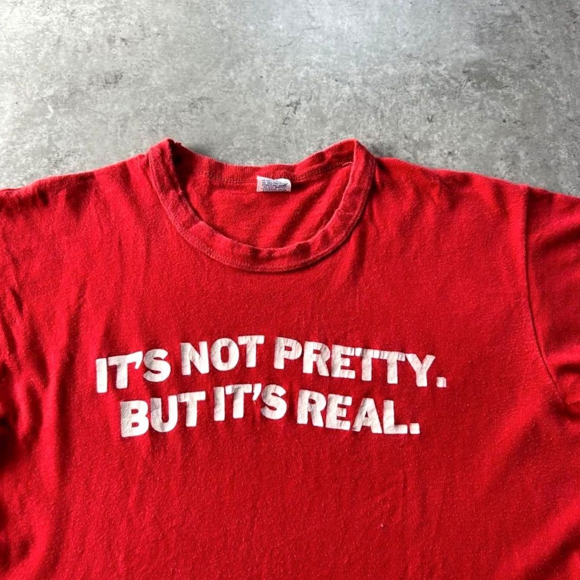 Russell Athletic VINTAGE Russell Athletic Sportswear Red Graphic Message T-Shirt L Made in USA 70s 80s Size US L / EU 52-54 / 3 - 6 Thumbnail