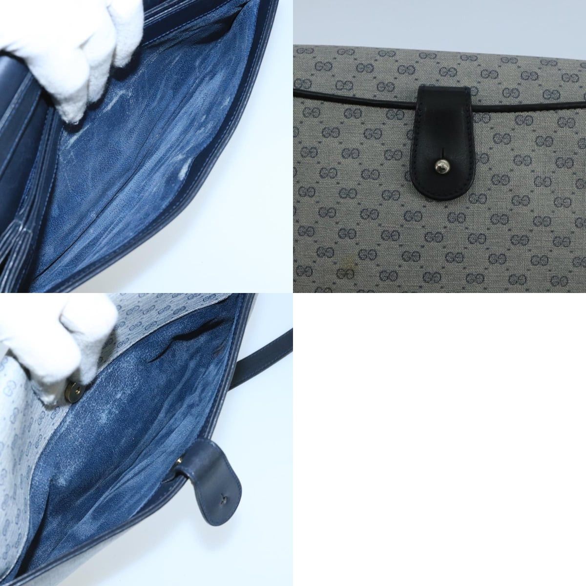 Gucci GUCCI Micro GG Supreme Shoulder Bag Pvc Navy Gold Size ONE SIZE - 13 Thumbnail
