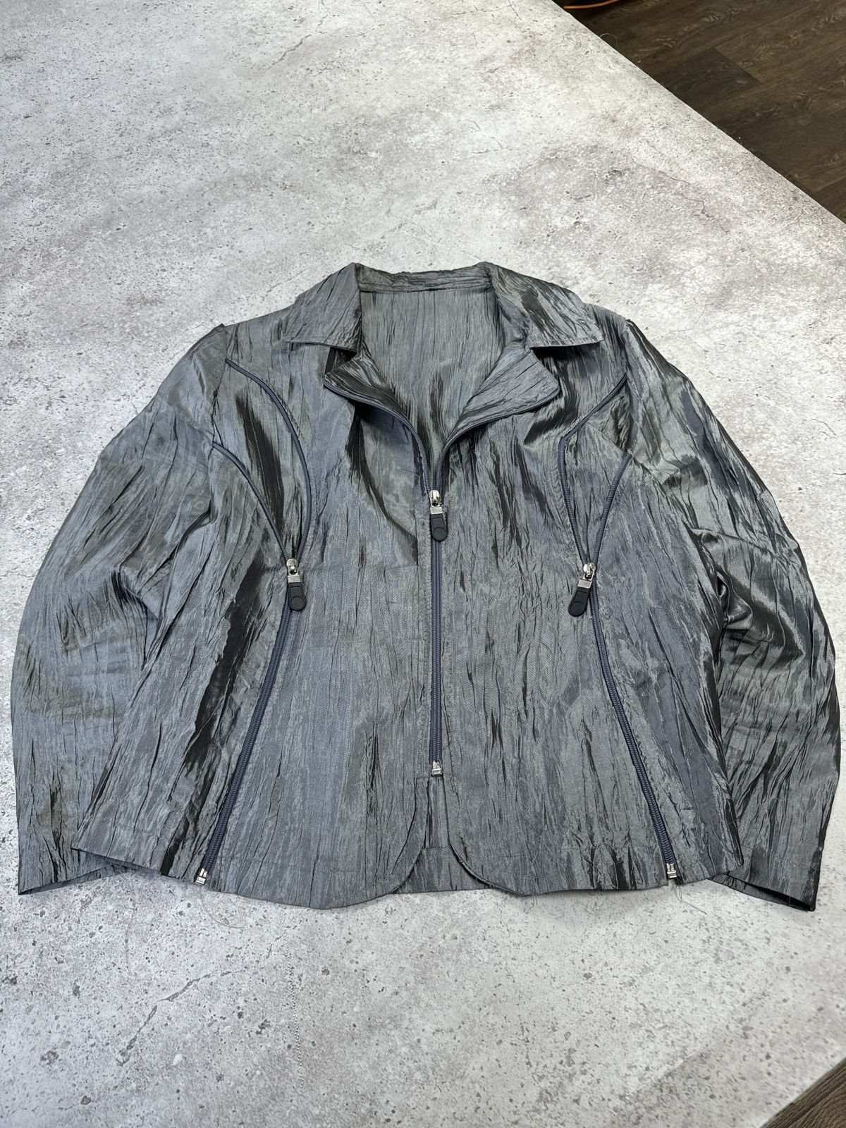 Japanese Brand Vintage Japanese Zip Post Archive/Issey Miyake Style Jacket Size US S / EU 44-46 / 1 - 5 Thumbnail
