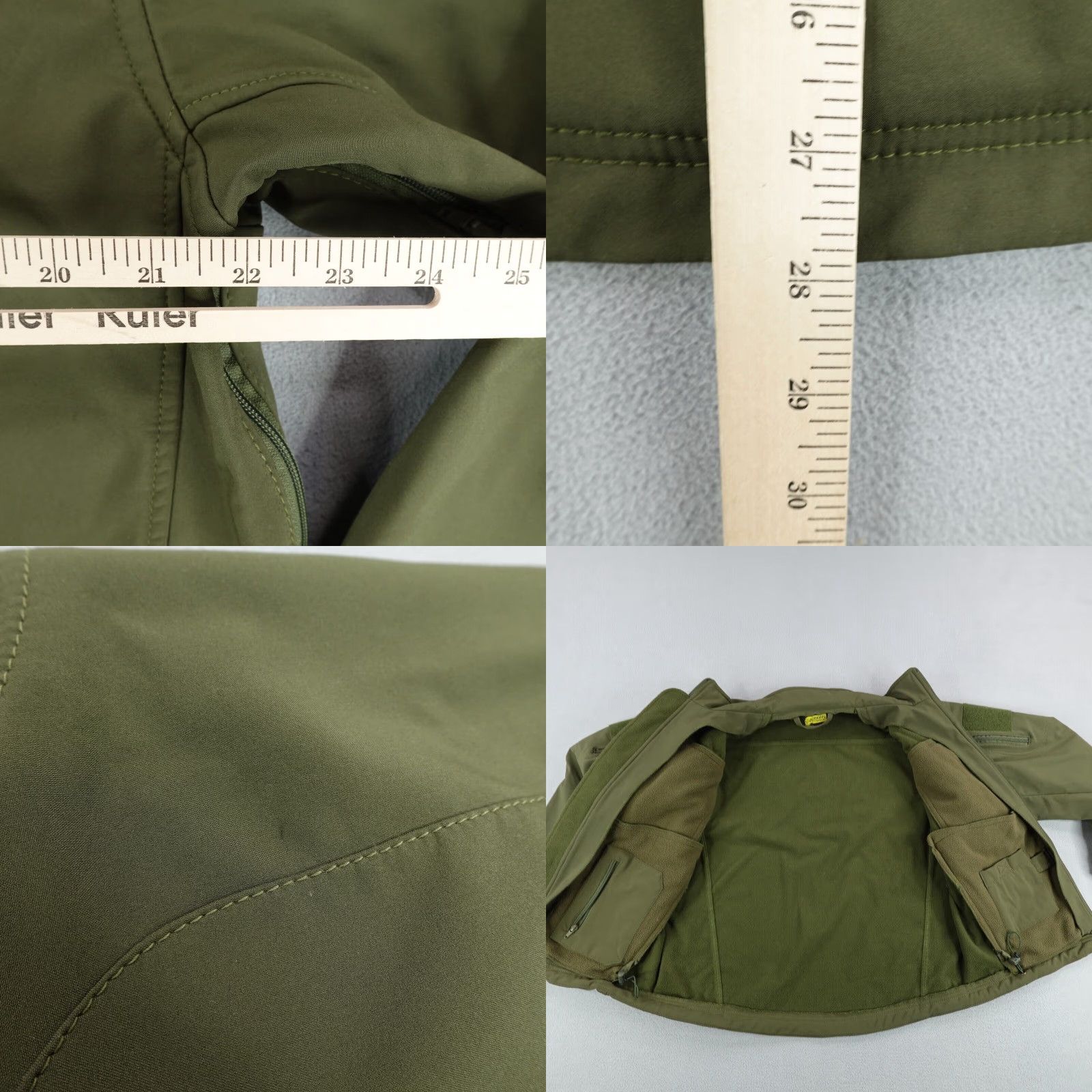 Vintage Voodoo Tactical Jacket Men Large Green Fleece Lined Softshell Coat Windbreaker Size US L / EU 52-54 / 3 - 8 Thumbnail